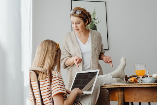 family discussing mortgage options at a table