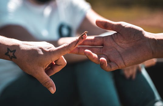 close-up of a handshake between two people