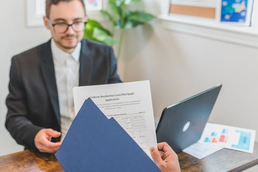 mortgage rate lock agreement on a desk