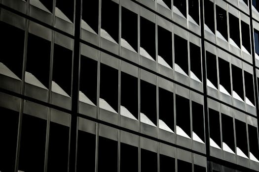 modern office building with glass windows