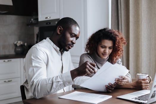 family discussing financial plans