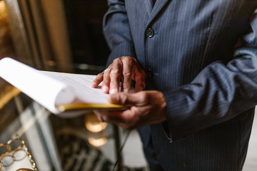 financial planner reviewing documents