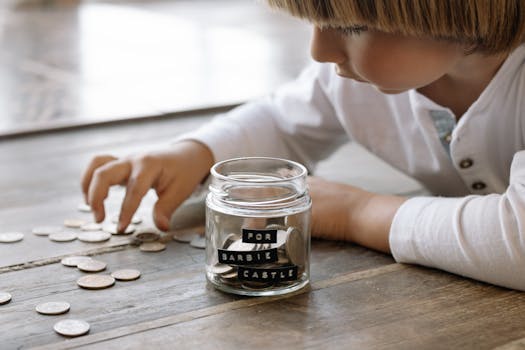 family discussing financial planning at home