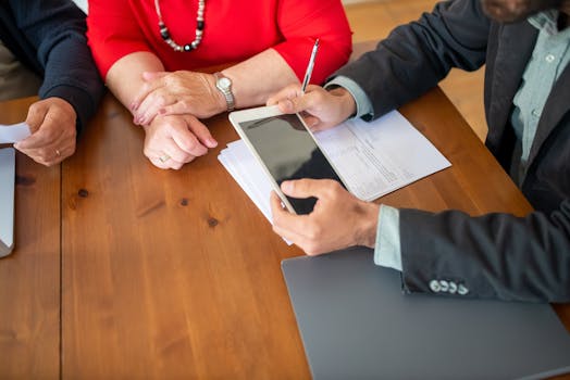 financial advisor helping a client