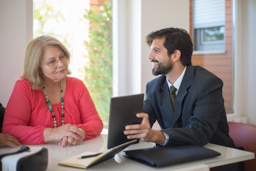 financial advisor discussing investments