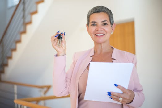 seller holding keys to a house