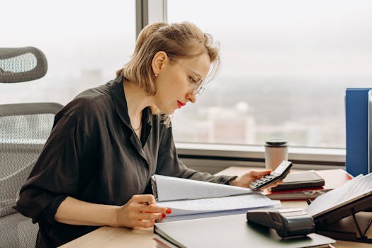 Financial documents and credit report on a desk