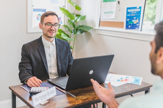 Mortgage calculator on a laptop