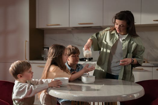 Family budgeting at the kitchen table